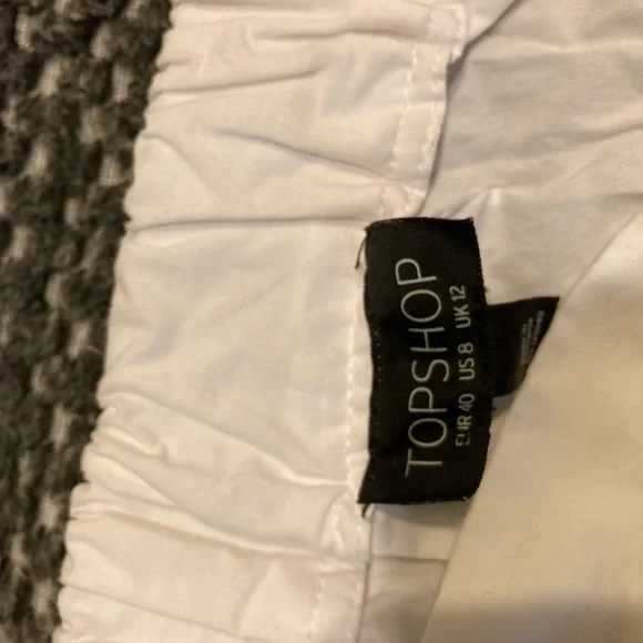 Topshop off shoulder white top, sz8 - Picture 6 of 7